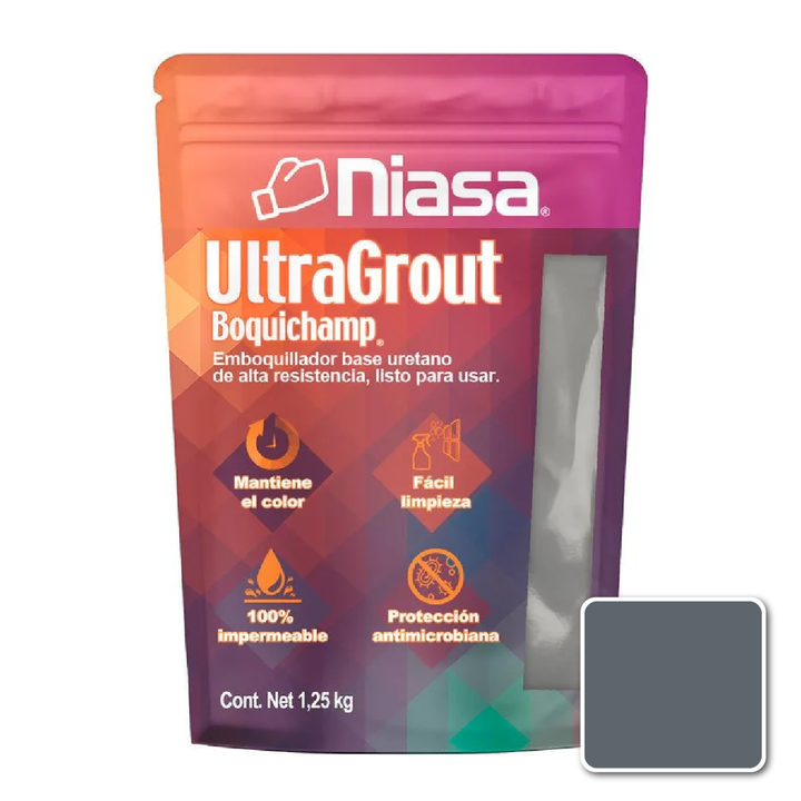 Comprar BOQUICHAMP ULTRAGROUT GRIS 1.25 KG. Pisos y azulejos en México