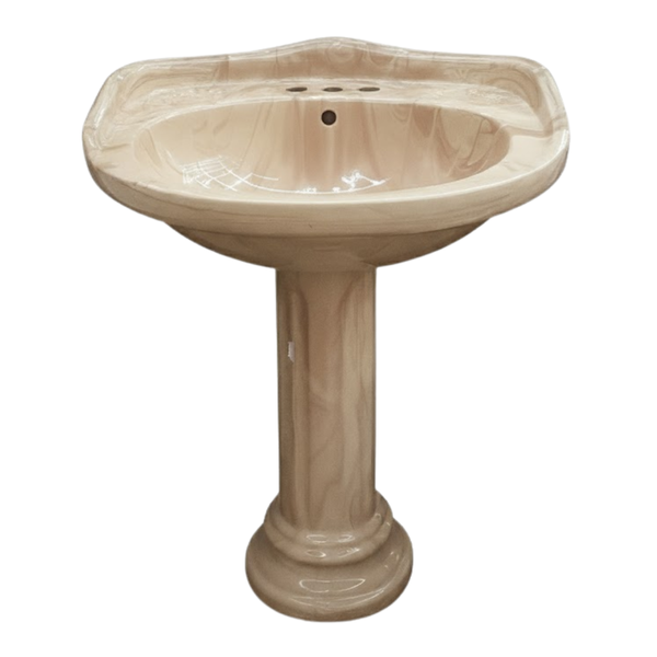 FUENTE Y PEDESTAL CERAMOSA ROMANO MARMOL ROSA