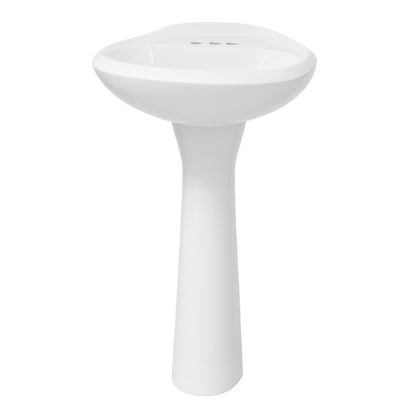 LAVABO Y PEDESTAL CATO PARIS BLANCO