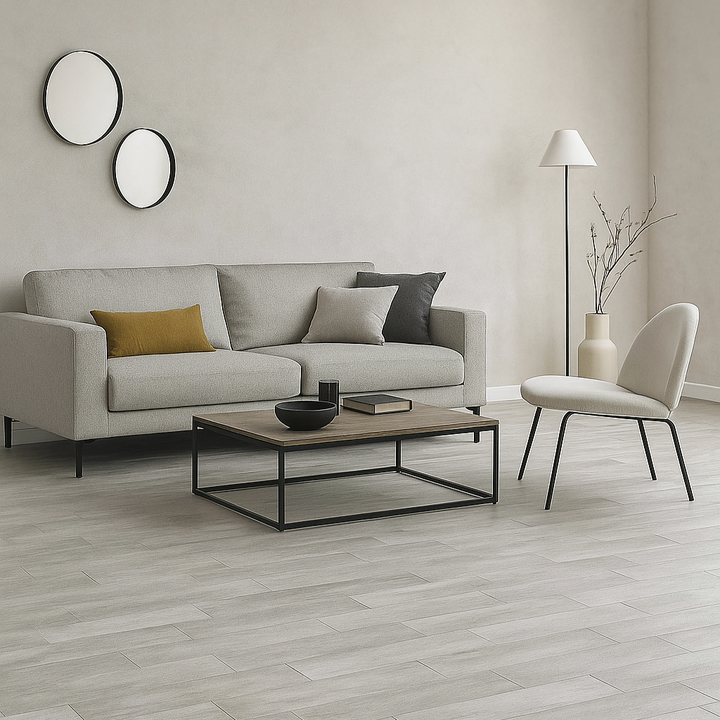 Comprar PISO CASTEL DUELA TANGER GRIS 22.5 CM X 60 CM. Pisos y azulejos en México
