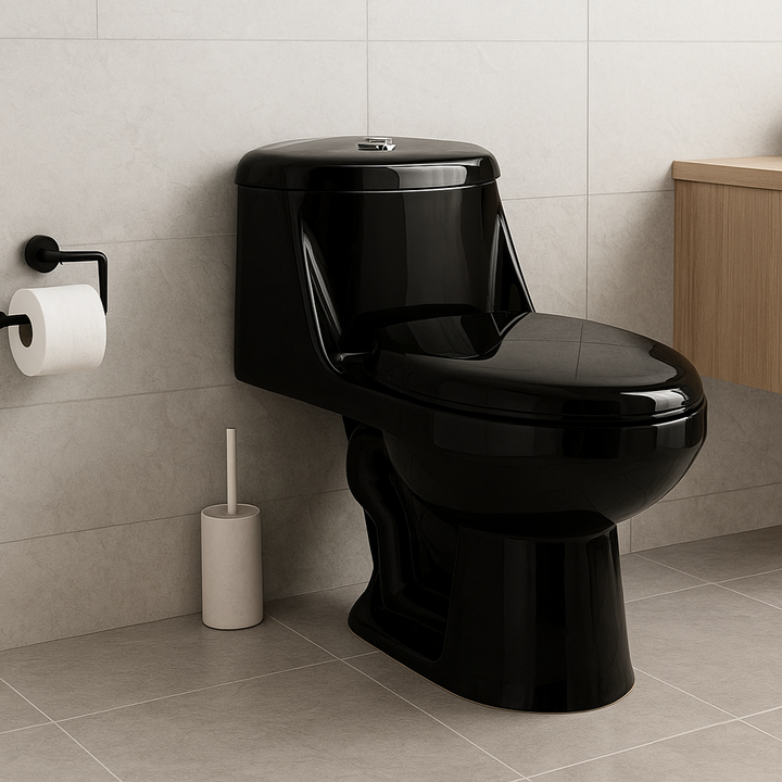 Comprar WC ONE PIECE TOSCANA (PBK101N) NEGRO. Pisos y azulejos en México