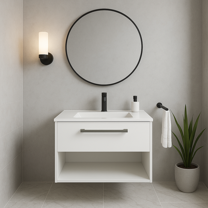 Comprar MUEBLE P/BAÑO AVENUE 50X40X50 BLANCO C/LAVABO BLANCO. Pisos y azulejos en México