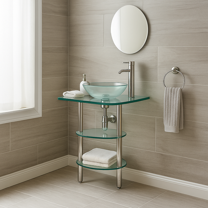 Comprar TOCADOR TX-046 .50 X .50 3 REPISAS CIRCULARES. Pisos y azulejos en México