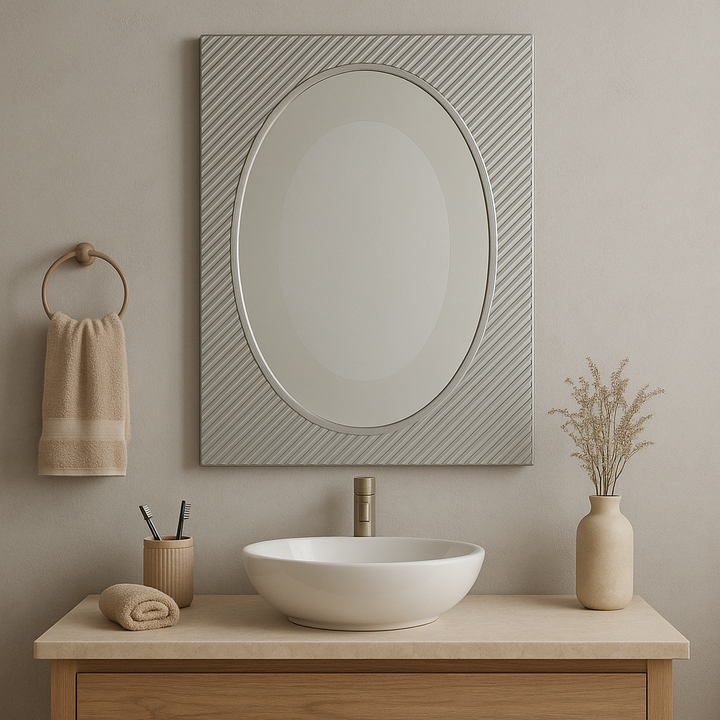 Comprar ESPEJO TX-3101 80X60 OVAL ENMARCADO (Calidad única)*. Pisos y azulejos en México