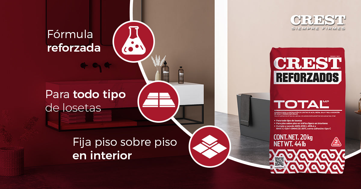 CREST TOTAL 20 KG de CREST. Pisos, Azulejos, Losetas y más | Azulemex