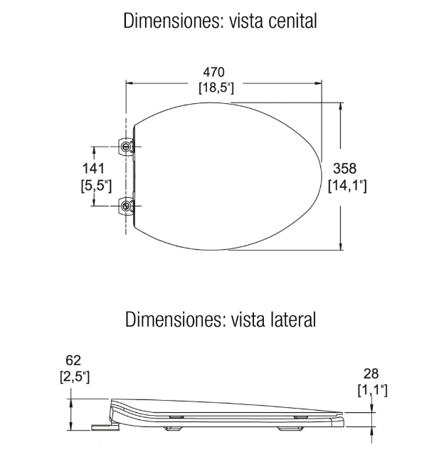 Comprar AT-1 ASIENTO PLUS BLANCO CIERRE LENTO C/TAPA. Pisos y azulejos en México
