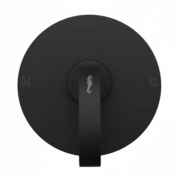 MONOMANDO RUGO 34MTN DE EMPOTRAR PARA REGADERA O TINA NEGRO MATE