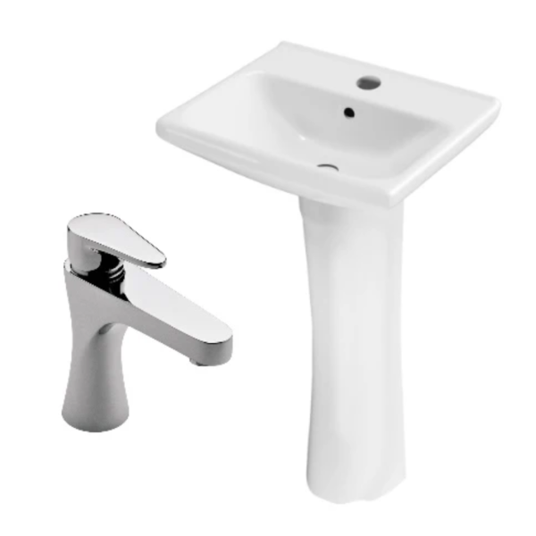 Comprar KIT LAVABO Y PEDESTAL TALAS C/MONOMANDO DC01 BLANCO (3 CAJAS). Pisos y azulejos en México