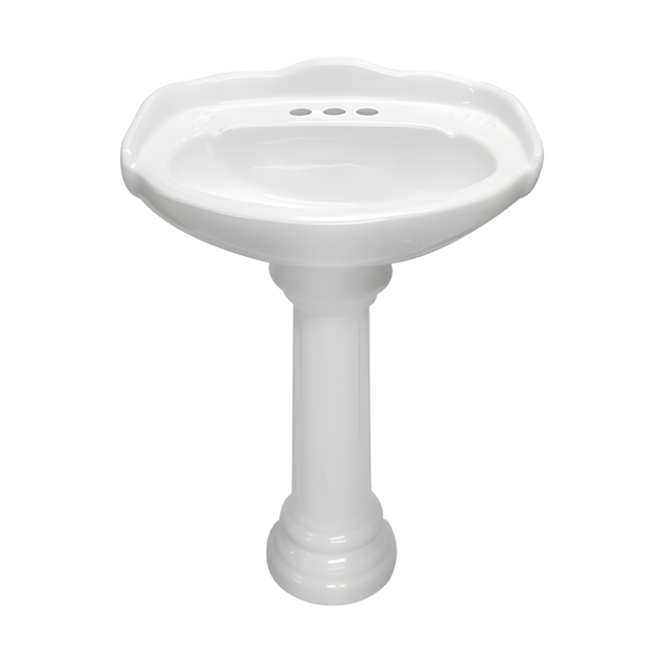 LAVABO Y PEDESTAL OXFORD BLANCO