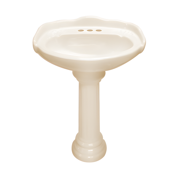 LAVABO Y PEDESTAL OXFORD MARFIL