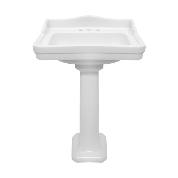 LAVABO Y PEDESTAL ZURICH BLANCO CHICO