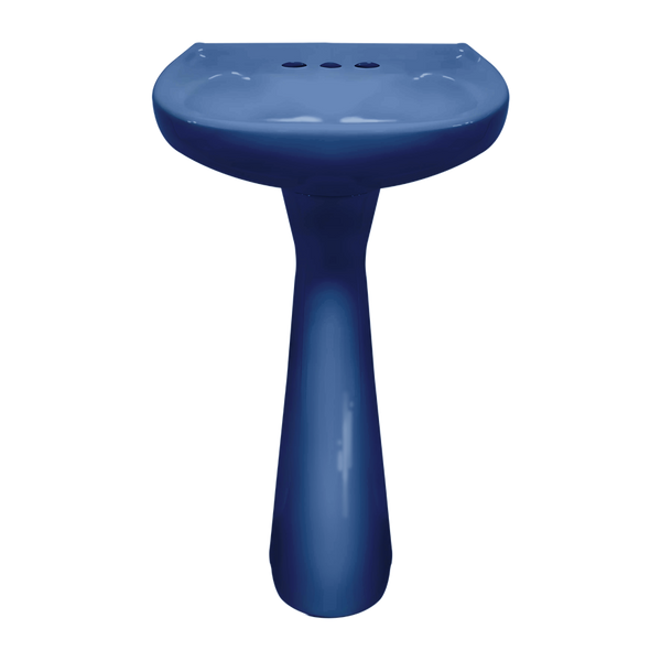 LAVABO Y PEDESTAL JAZMIN AZUL COLONIAL (Calidad única)*