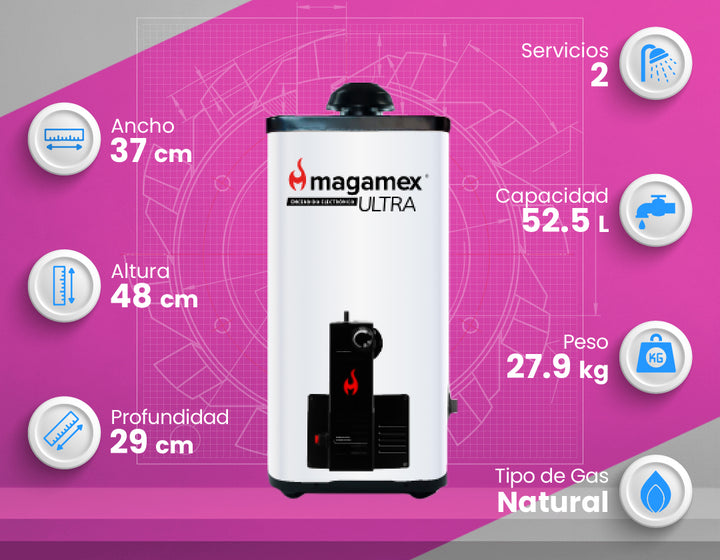 Comprar MAGAMEX ULTRA 55 ELECTRONICO GAS NATURAL. Pisos y azulejos en México