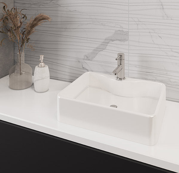 Comprar PL007+GC/GL LAVABO FLORENCIA BLANCO C/MONOMANDO CROMO. Pisos y azulejos en México