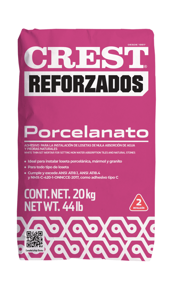 Comprar CREST PEGA PORCELANATO (BULTO 20 KG). Pisos y azulejos en México