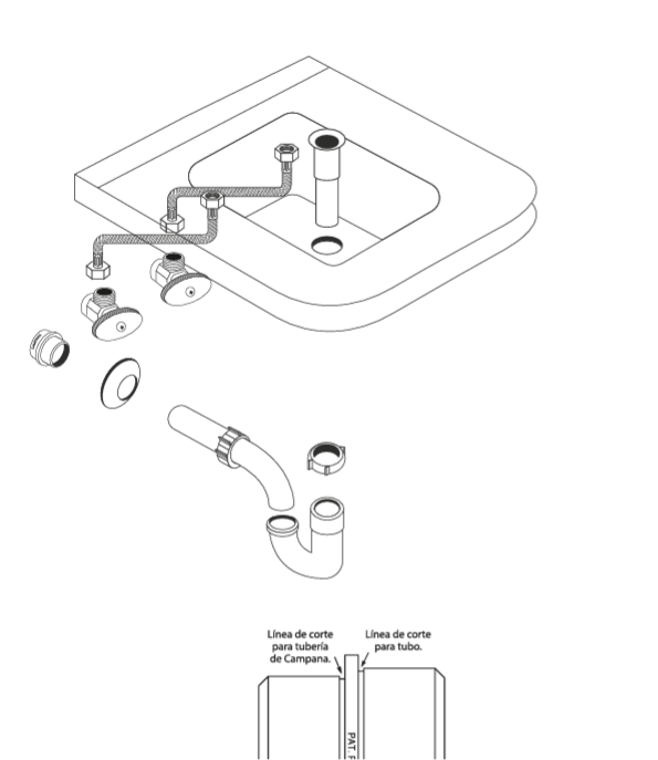 Comprar PSV-B011 PAQUETE INSTALACION P/LAVABO TUBERIA ROSCADA. Pisos y azulejos en México