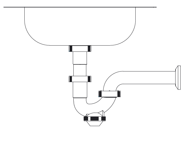 Comprar P-B9052P TRAMPA P/LAVABO Y FREGADERO CON REGISTRO. Pisos y azulejos en México