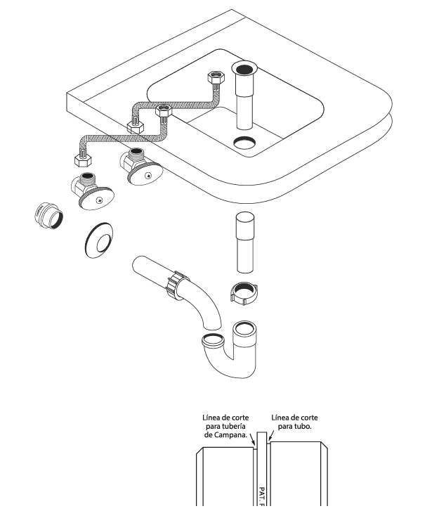 Comprar PST-B003 PAQUETE INSTALACION P/LAVABO TUBERIA DE COBRE. Pisos y azulejos en México