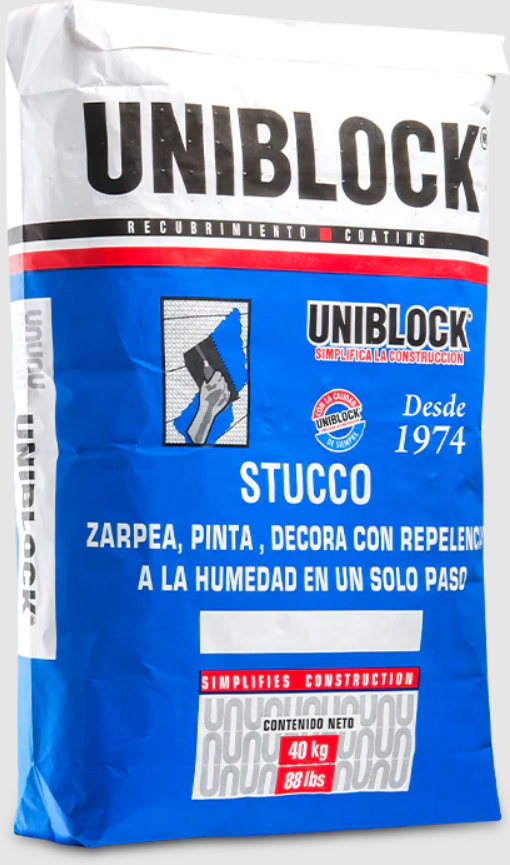 Comprar ESTUCO UNIBLOCK EM BULTO 40 KG. Pisos y azulejos en México