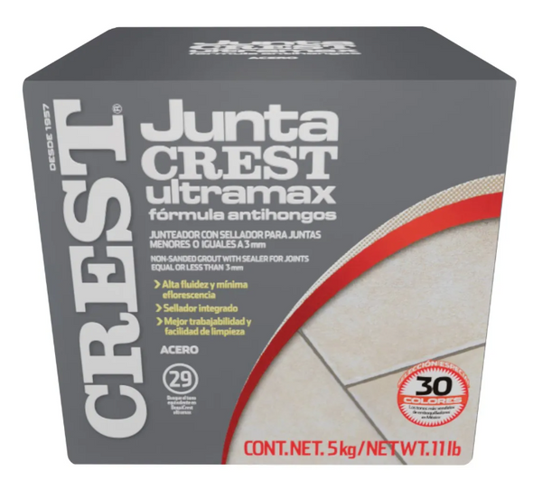 Comprar JUNTACREST ANTIHONGOS GRIS ACERO 5KG. Pisos y azulejos en México