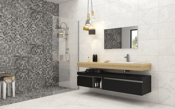 Comprar PISO CARRARA BR VITROMEX 45 CM X 45 CM BLANCO CAJA 1.62 M2. Pisos y azulejos en México