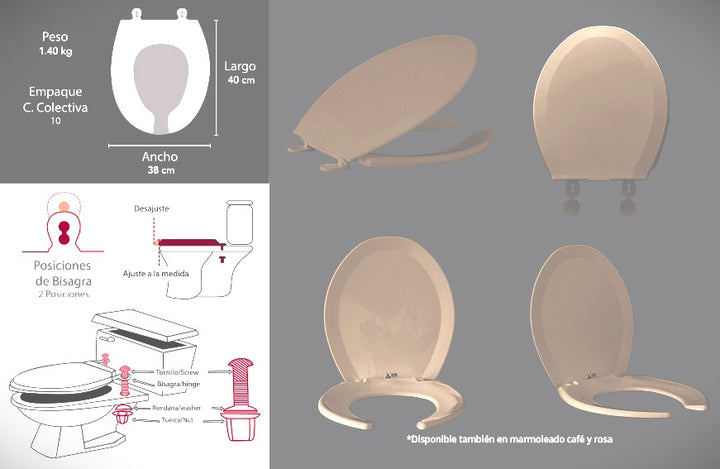 Comprar ASIENTO REX ELITE RED. MARFIL CATO. Pisos y azulejos en México