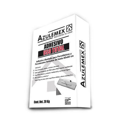Comprar ADHESIVO AZULEMEX USO TOTAL 20 KG. Pisos y azulejos en México
