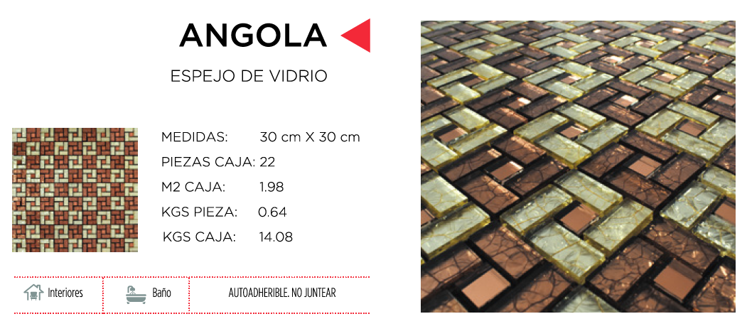 Comprar MALLA ANGOLA 1 PZA 30 CM X 30 CM. Pisos y azulejos en México