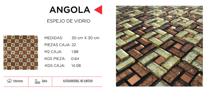Comprar MALLA ANGOLA 1 PZA 30 CM X 30 CM. Pisos y azulejos en México