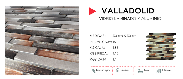Comprar MALLA VALLADOLID 1 PZA 30 CM X 30 CM. Pisos y azulejos en México